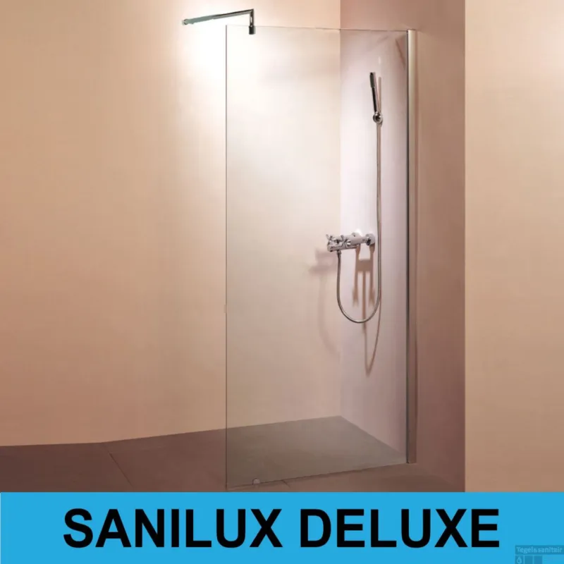 Beste Prijs Sanilux Douchewand Deluxe 10mm Muurprofiel EasyClean Inloopdouche (Alle maten)