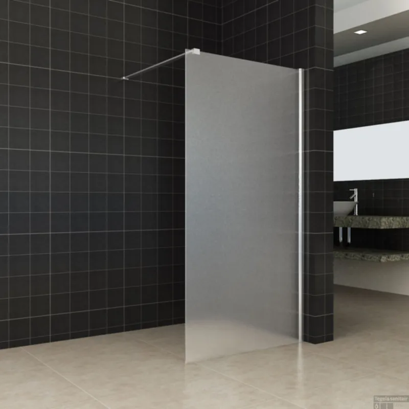 Seizoensaanbieding Inloopdouche Wiesbaden Geheel Mat Glas 100x200cm 10mm NANO Coating