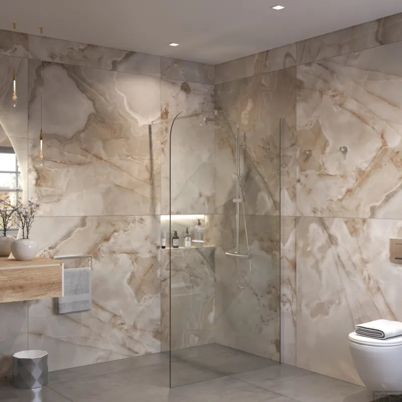 Sanivo Inloopdouche Ronde Hoek Glas 8mm Nano Coating Chroom Profiel met Stang (Alle Maten) Direct Verzonden