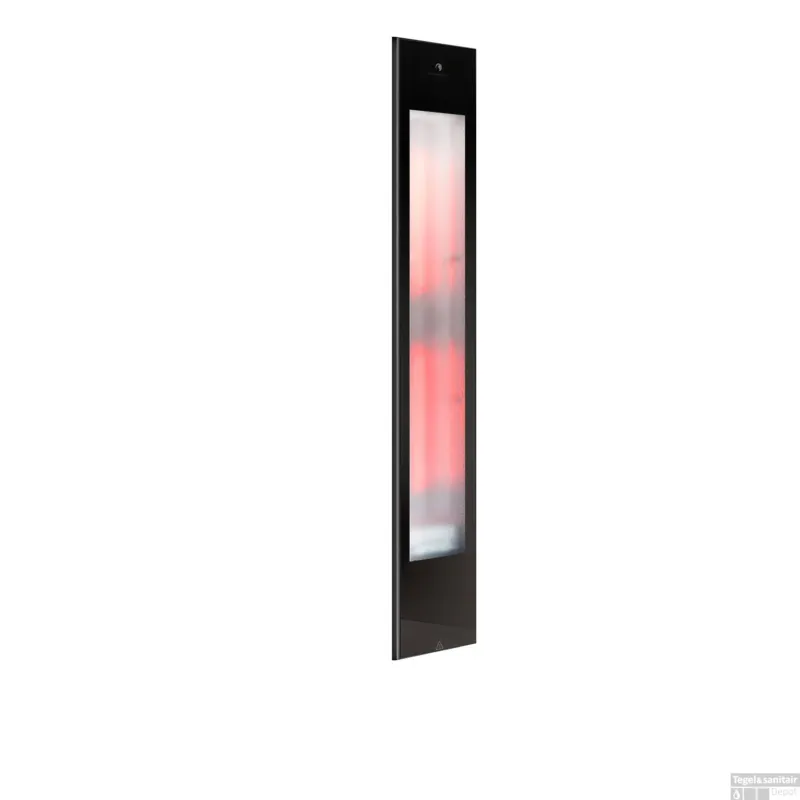 Sunshower Pure XL 2.0 Black Infrarood Inbouwapparaat 19.9x123.8x10 cm Aluminium Zwart Veilige Betaling