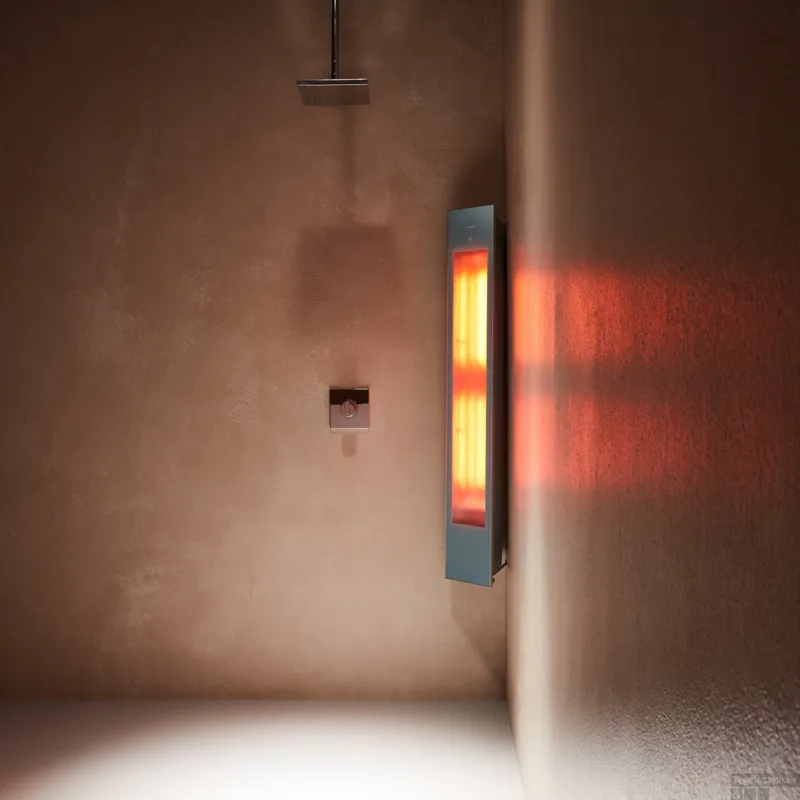 Sunshower Pure Solo Grey Infrarood Opbouwapparaat 20x124x18 cm Aluminium Grijs Seizoensaanbieding