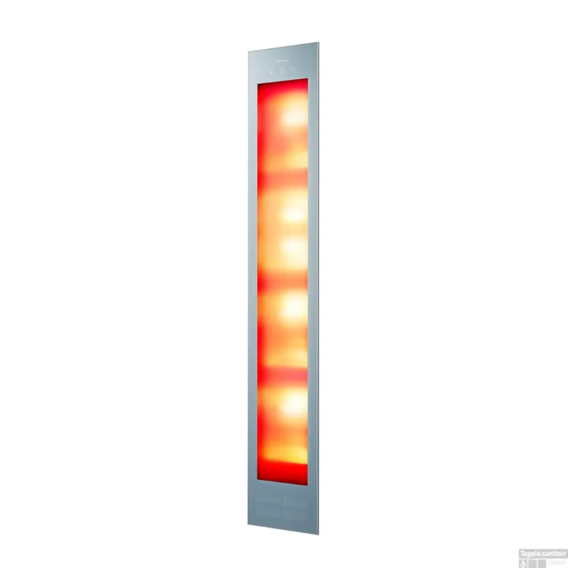 Sunshower Deluxe Grey UV en Infrarood Inbouwapparaat 32x187x16 cm Aluminium Grijs Veilige Betaling