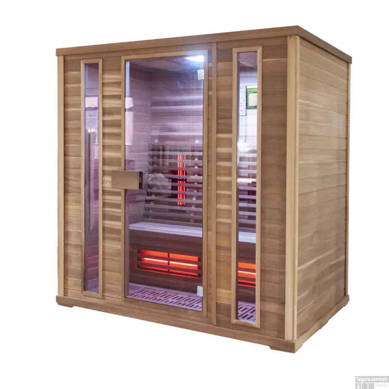 Infraroodsauna Elite Wellness Premiumline Canada 180x120x200 cm Red Cedar Hout Veilige Betaling
