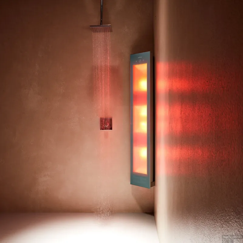 Betaalbaar Sunshower Combi Grey UV en Infrarood Opbouwapparaat 29x144x22.8 cm Aluminium Grijs