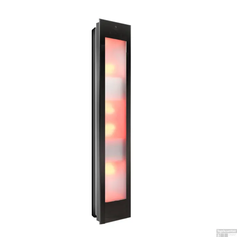 Hoge Kwaliteit Sunshower Combi Black UV en Infrarood Opbouwapparaat 29x144x22.8 cm Aluminium Zwart