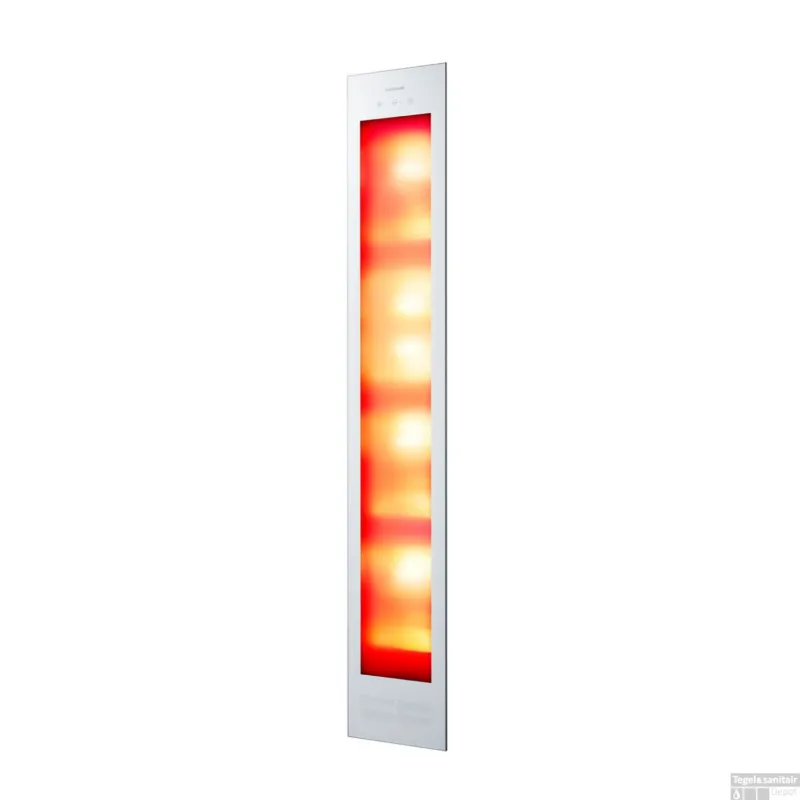 Aanbieding Sunshower Deluxe White UV en Infrarood Inbouwapparaat 32x187x16 cm Aluminium Wit