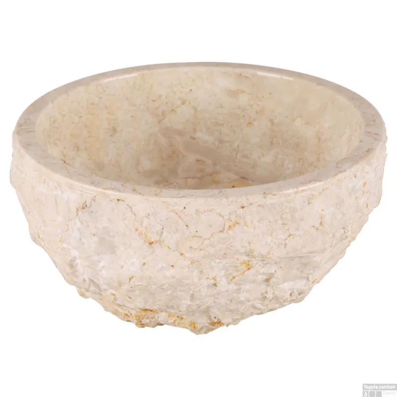 Waskom Differnz Asti 38 cm Marmer Beige Exclusieve Aanbieding