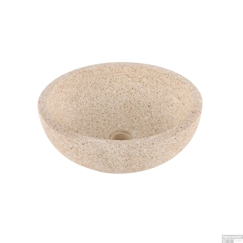 Waskom Differnz Trico Terrazo Bruin/Beige 40 cm Korting
