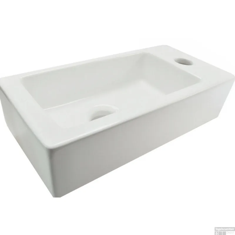 Weekendaanbieding BWS Mini Fontein Keramisch Blong Rechts 36x18x9 cm Wit