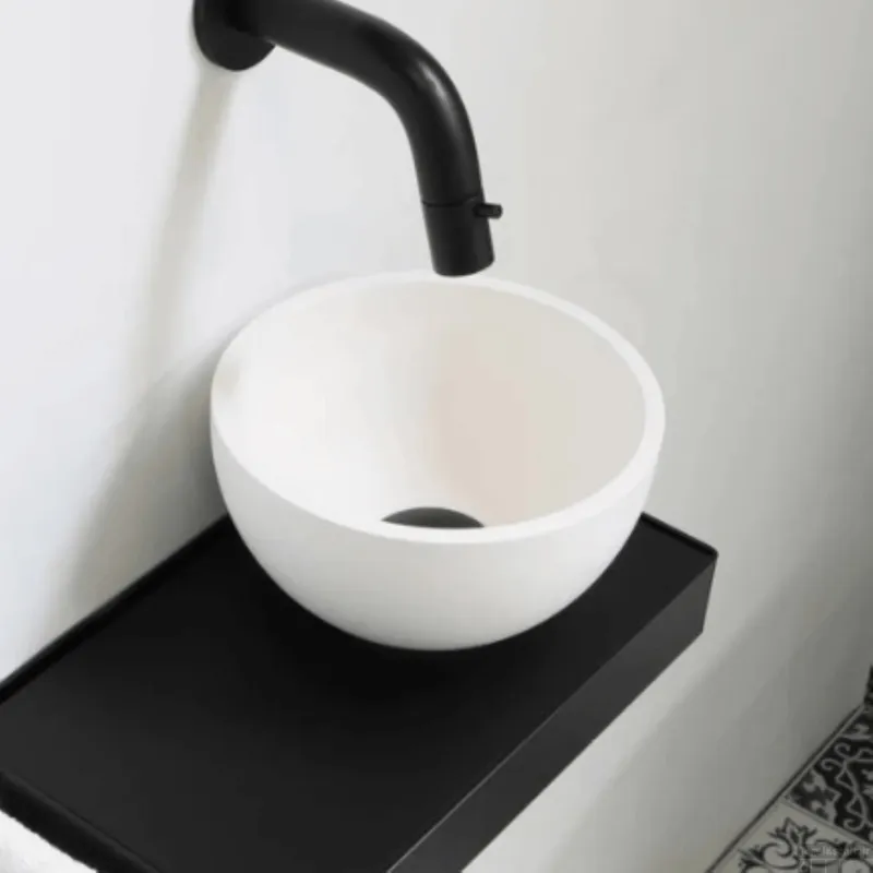 Betrouwbaar Waskom INK Jazz XS Opbouw Polystone Zonder Kraangat Glans Wit 20x11 cm