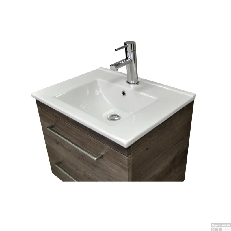 Betrouwbaar Wastafel Sanicare Q6 Inclusief Kraangat en Overloop 60x45cm Keramisch Wit (exclusief meubel)