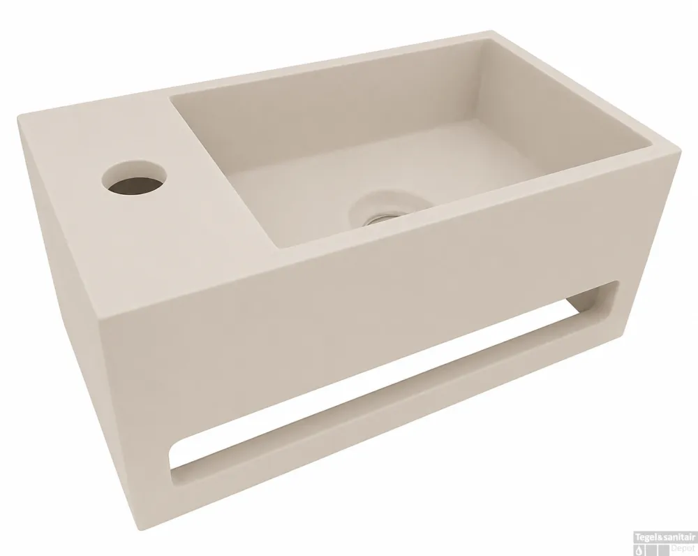 Superprijs Fontein Links BWS Alia 35x20x16 cm Solid Surface Beige