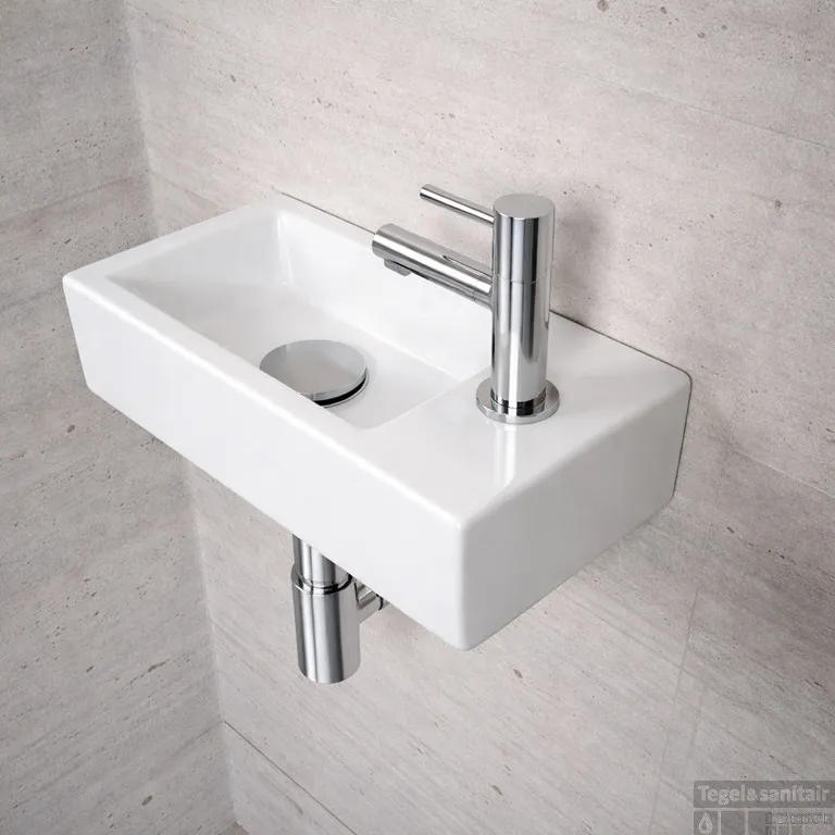 Fonteinset Glans Wit Wiesbaden Color Chroom (kraangat rechts) Koop Online