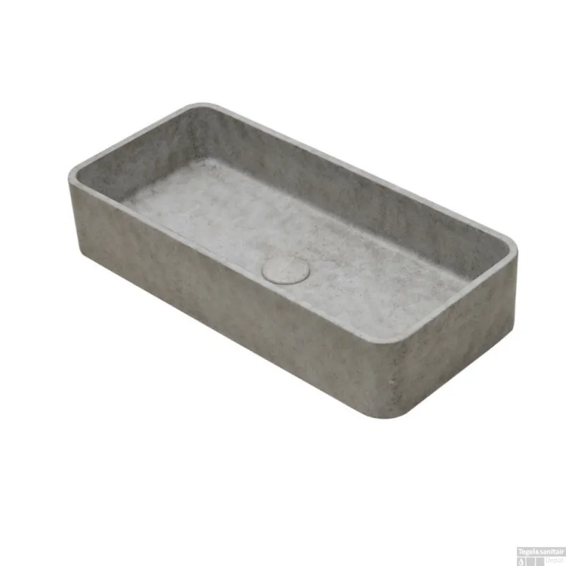 Bestel Nu Waskom Ideavit Idea.Max 60x28x12 cm Rechthoek Beton Grijs/Bruin