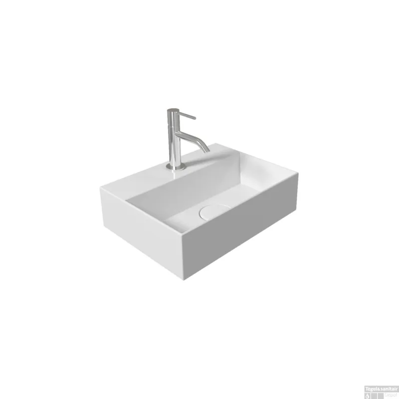 Direct Beschikbaar Fontein Salenzi Spy 40x30 cm Glans Wit (inclusief bijpassende waste)