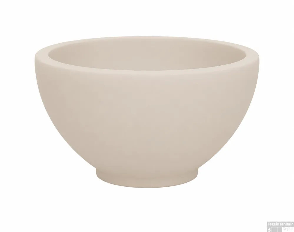 Waskom BWS Crea Rond 20x11 cm Solid Surface Beige Lage Prijs