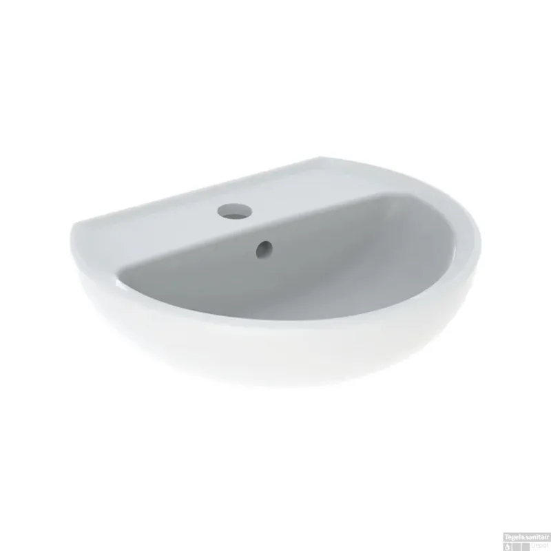 Favoriet Fontein Geberit Bastia 50x41 cm Rond met Kraangat met Overloop Glans Wit