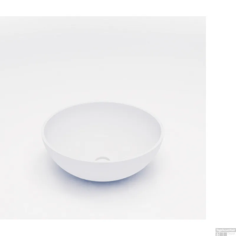 Must-Have Waskom BWS Dorn 40X40X15cm Rond Solid Mat Wit