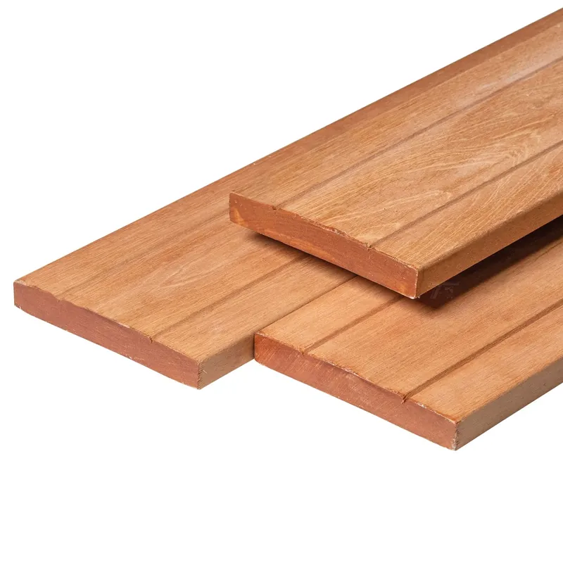 Beste Prijs Bangkirai vlonderplank kunstmatig gedroogd, 2.8x19.0 glad geschaafd met 2xV - 490 cm.