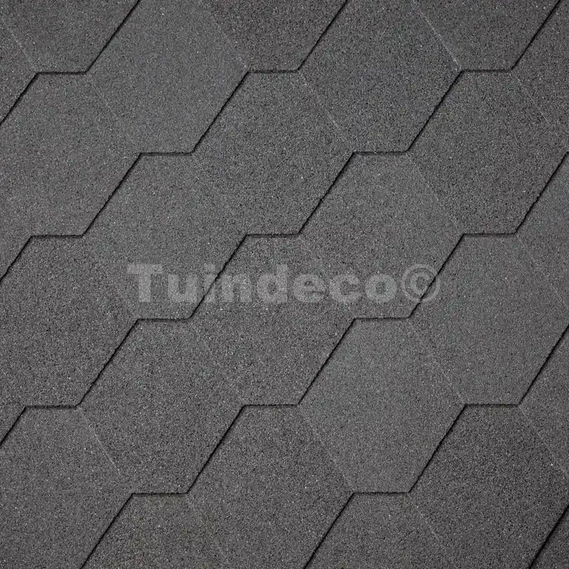 Dakshingles Hexagonaal Zwart, Rood of Groen - Zwart Must-Have