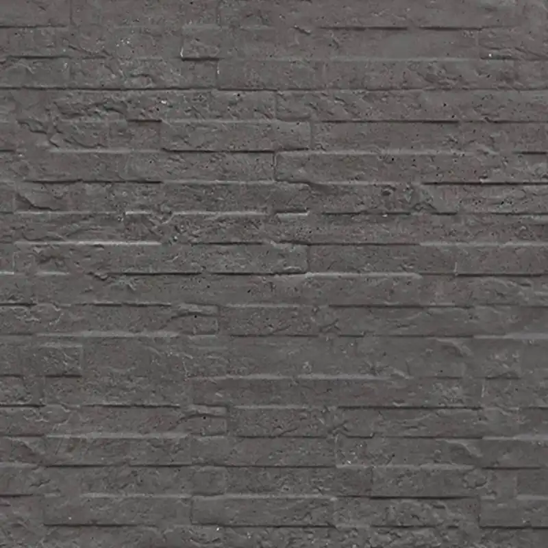 Finale Uitverkoop Beton Schutting onderplaat leisteen motief antraciet - H26x D3.5x L184cm