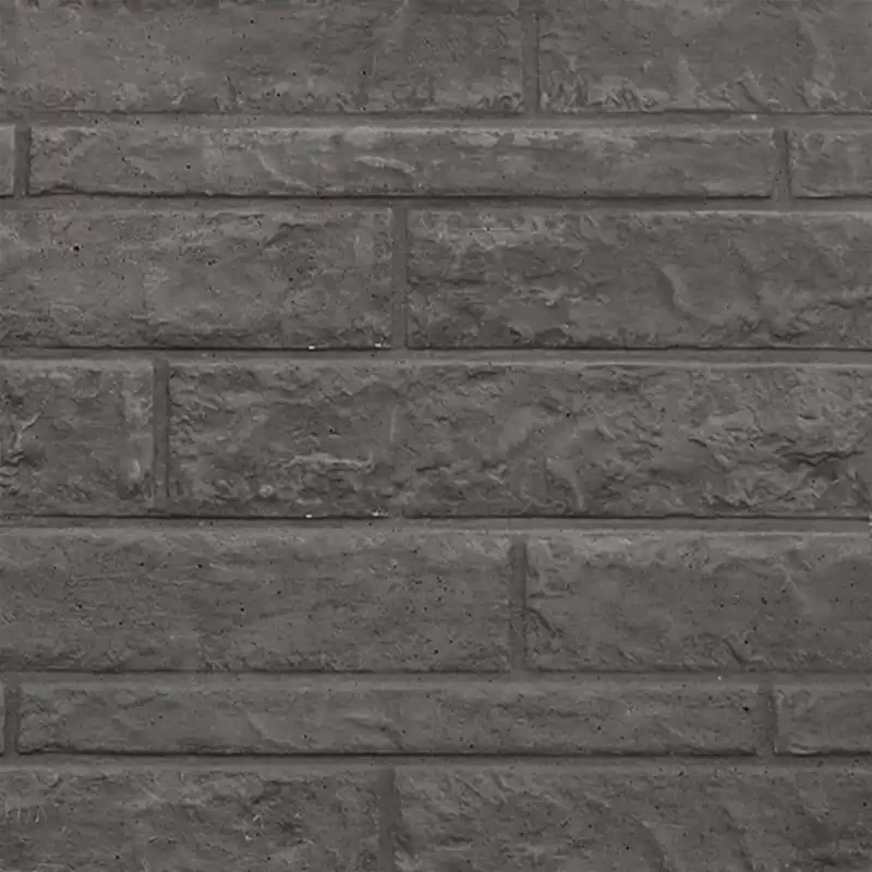 Beton Schutting onderplaat rotsmotief antraciet - H20x D3.5x L184cm Laatste Versie
