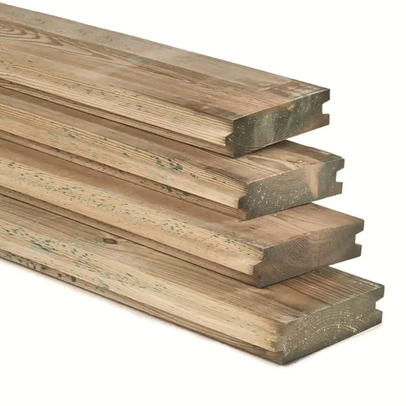 Fabrieksprijs Damwand plank 40x170mm (4.0 x 17.0 cm) Geïmpregneerd - Grenen Damwandplank 4.0x17.0x300cm