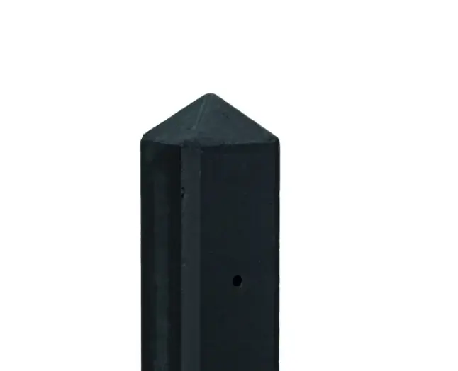 Bestel Nu Betonpaal hout beton schutting gecoat diamantkop 1 onderplaat - IJSSEL - 250 cm |Tussenpaal