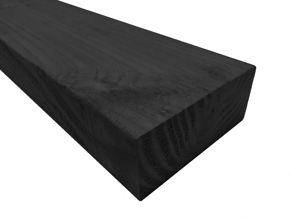 Douglas Balk / Gording 63 x 150 mm (6.3 x 15 cm) Fijnbezaagd en zwart geimpregneerd - Douglas 6.3x15.0x305cm zwart geimpregneerd Express Levering