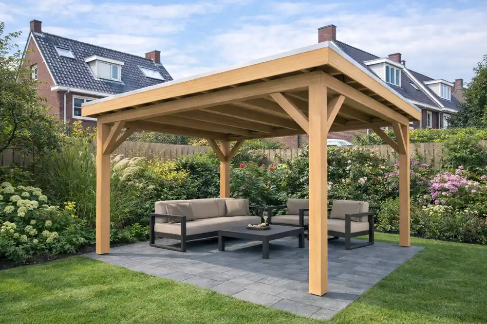 Douglas Overkapping 400x350 cm / 4x3,5 m | Bouwpakket | Robuust - Basis materiaalpakket Robuust 400 x 350 Speciale Aanbieding