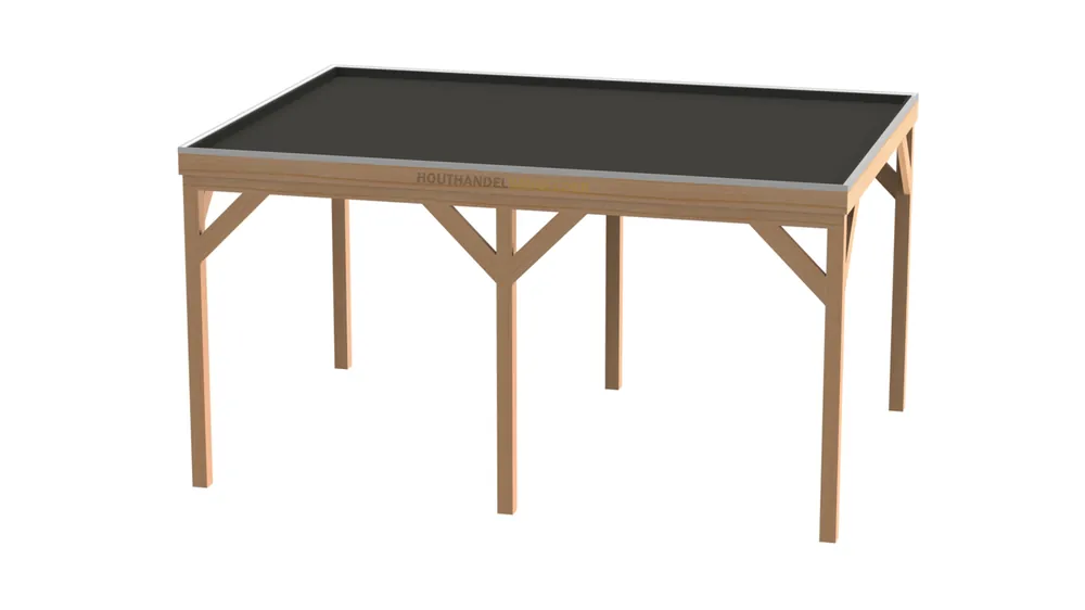 Laatste Versie Douglas Houten Overkapping Bouwpakket / Materiaalpakket 500x350cm (5x3,5 meter) - basis materiaalpakket 500x350 Fijn bezaagde uitvoering