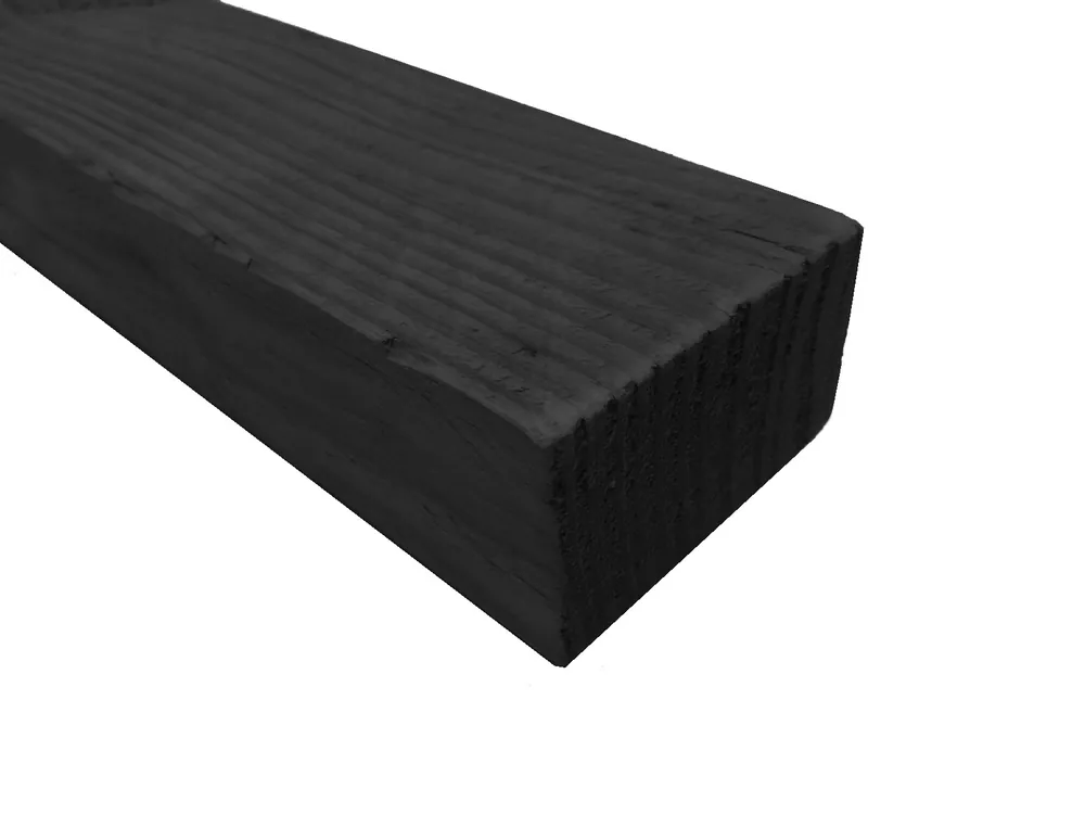 Gratis Retour Douglas Regel 45 x 75 mm (4.5 x 7.5 cm) Fijnbezaagd en zwart geimpregneerd - 250cm