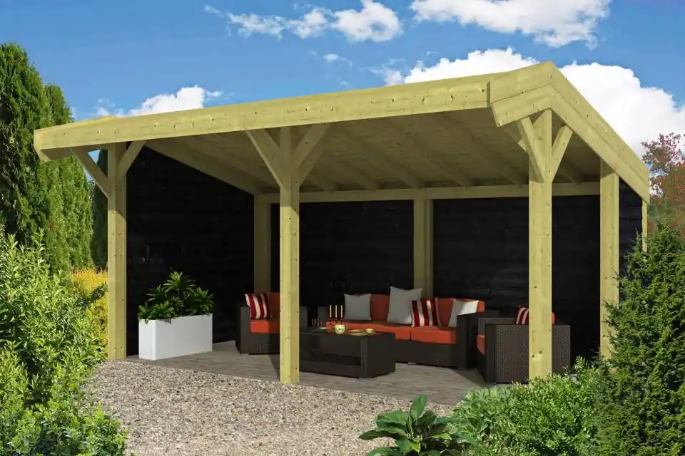 Direct Verzonden Kapschuur Tongeren 600x390cm DHZ - Dakshingles beverstaart Zwart 36m²