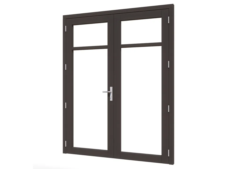 Voordeelprijs Douglas steellook 2vaks glasdeur dubbel met kozijn - Glasdeur