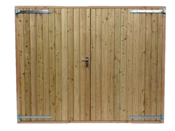 Douglas Dubbele Deur met Kozijn - 2500mm met blank hang en sluitwerk Bestel Nu