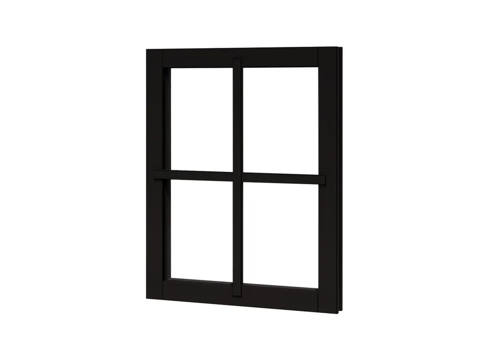 Exclusieve Aanbieding Douglas vast raam zwart gegrond - Vast raam