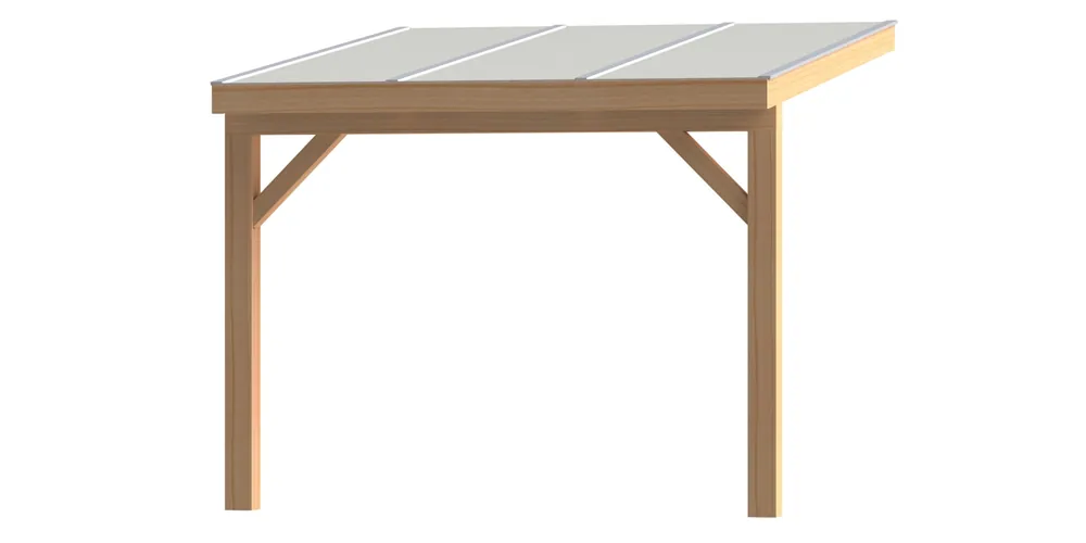Douglas Veranda 300x400 cm | 3x4 m | Houten Veranda aan Huis of Schuur - Douglas veranda 300x400 fijnbezaagd helder Uitverkoop