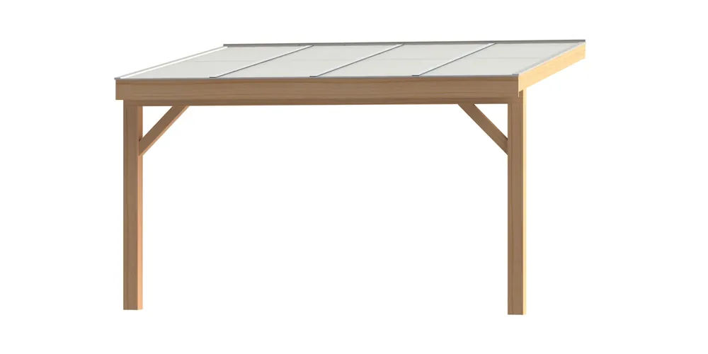 Douglas Veranda 400x300 cm | 4x3 m | Houten Veranda aan Huis of Schuur - Douglas veranda 400x300 fijnbezaagd helder Laatste Kans