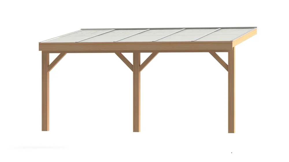 Douglas Veranda 500x250 cm | 5x2,5 m | Houten Veranda aan Huis of Schuur - Douglas veranda 500x250 fijnbezaagd helder Gratis Retour