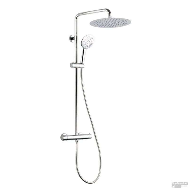 Betaalbaar BWS Regendouche 30cm Stortdouche met 3 standen handdouche Chroom Opbouw