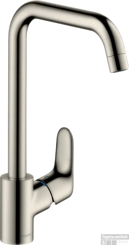 Op = Op Hansgrohe Focus M41 ééngreeps keukenmengkraan 260 EcoSmart, rvs look