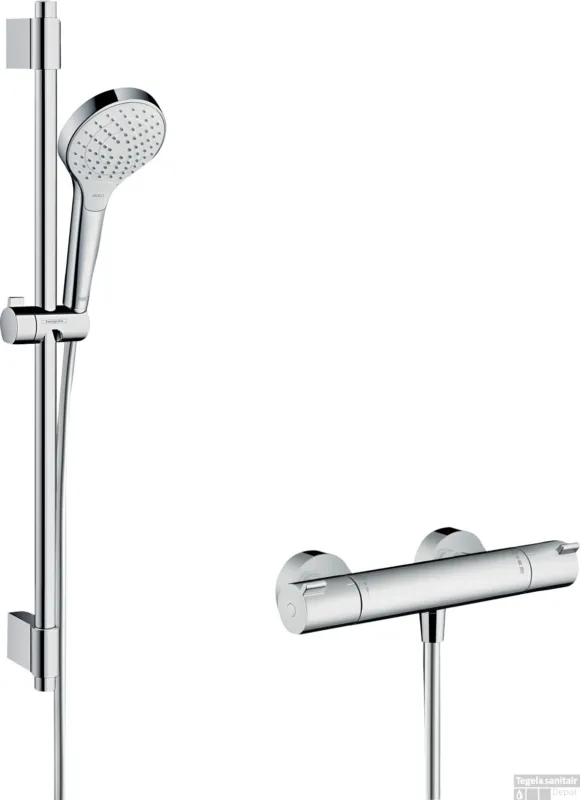 Hete Deal Hansgrohe Croma Select S Vario renovatieset 72 cm met EcoStat 1001 CL thermostaat, wit/chroom