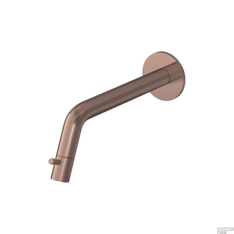 Fonteinkraan Inbouw Hotbath Cobber 1-knop gebogen 18.6 cm Inkortbaar Geborsteld Koper PVD Uitverkoop