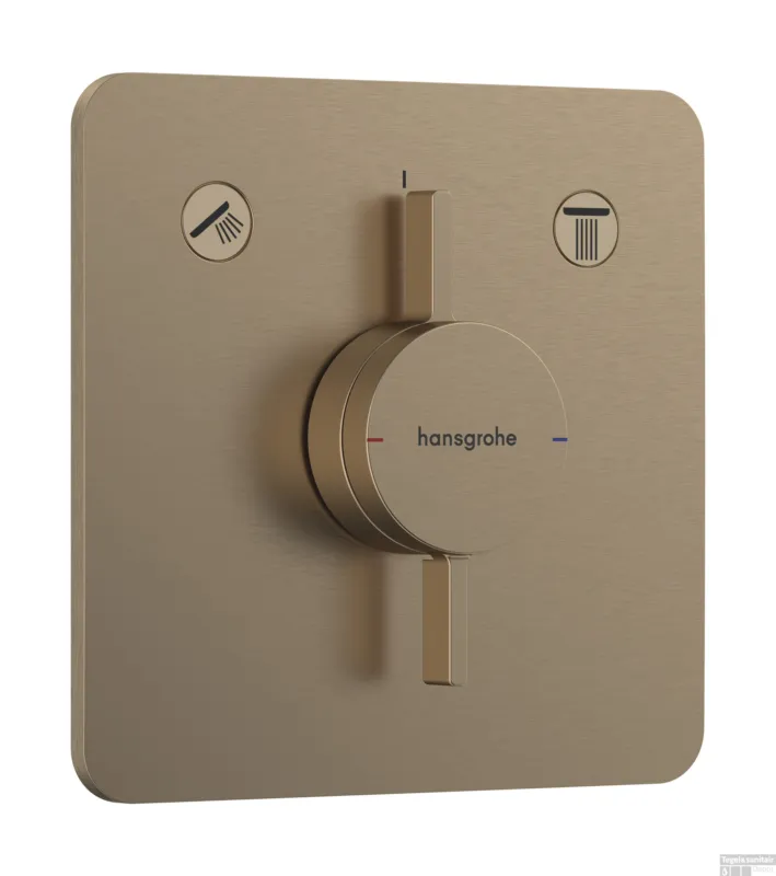 Uitverkoop Hansgrohe DuoTurn Q kraan inbouw voor 2 functies, Brushed Bronze