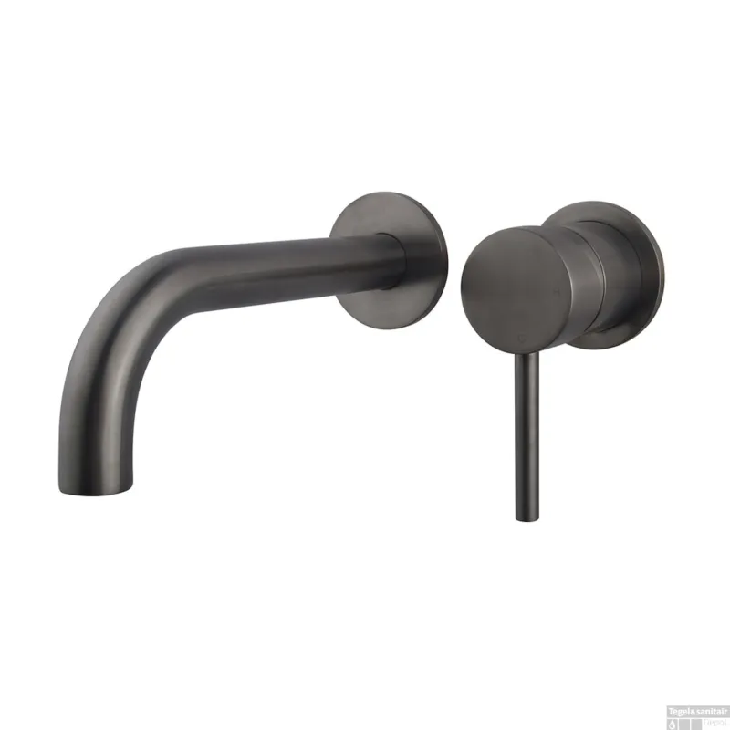 Actieprijs Inbouw Wastafelmengkraan Wiesbaden Caral Twenty Met Coldstart Gunmetal (inbouw en afbouwdeel)