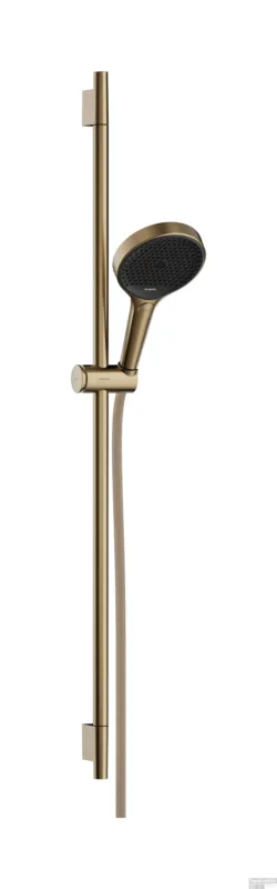 Lage Prijs Hansgrohe Rainfinity doucheset 130 3jet met glijstang S Puro 90 cm, push-schuifstuk en Designflex textiel doucheslang 160 cm, Brushed Bronze