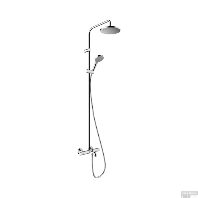 Showerpipe HansGrohe Vernis Blend EcoSmart Met Badthermostaat Chroom Gecertificeerd