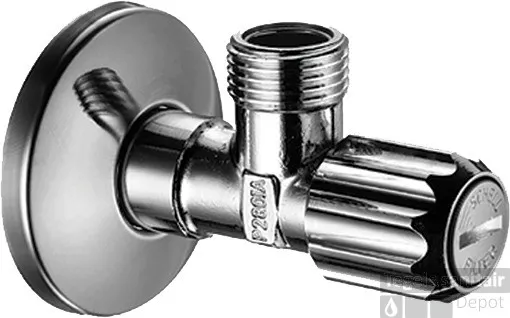 Direct Verzonden Hansgrohe Hoekstopkraan met microfilter G 3/8 aansluiting, chroom