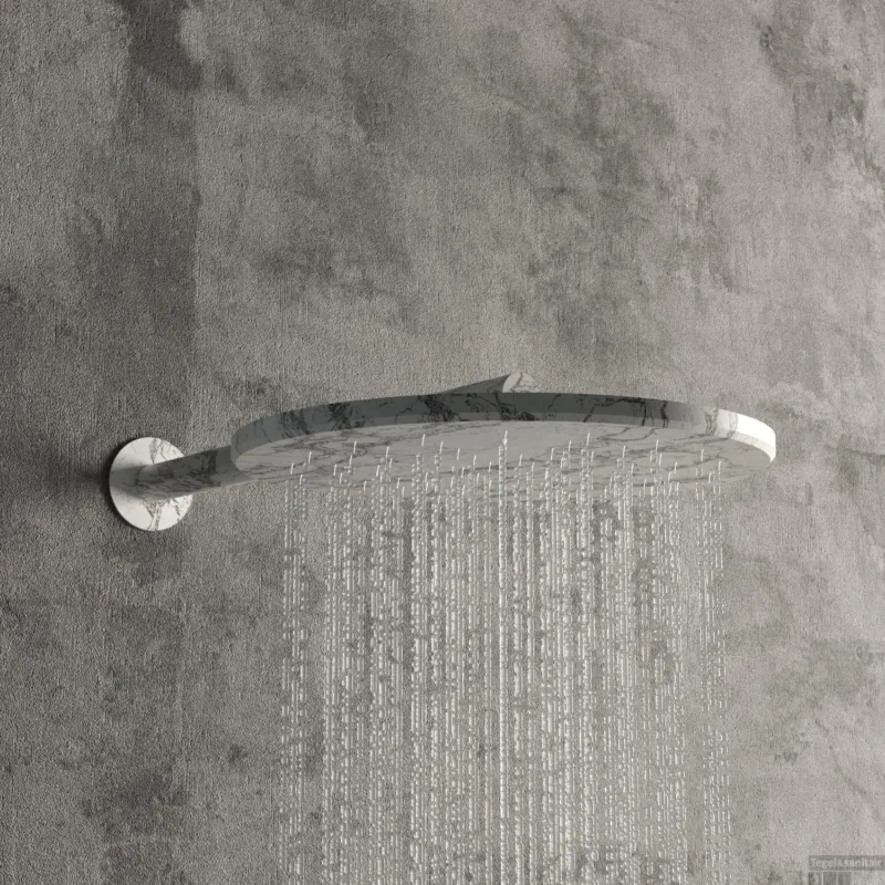 Regendouchekop Salenzi Marble 25cm White Marble OP=OP OUTLET Bestel Nu
