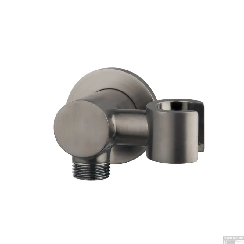 Koopje Handdouchehouder Wiesbaden Luxe Doucheaansluiting met Kantelbare Opsteek 1/2‘‘ Gunmetal